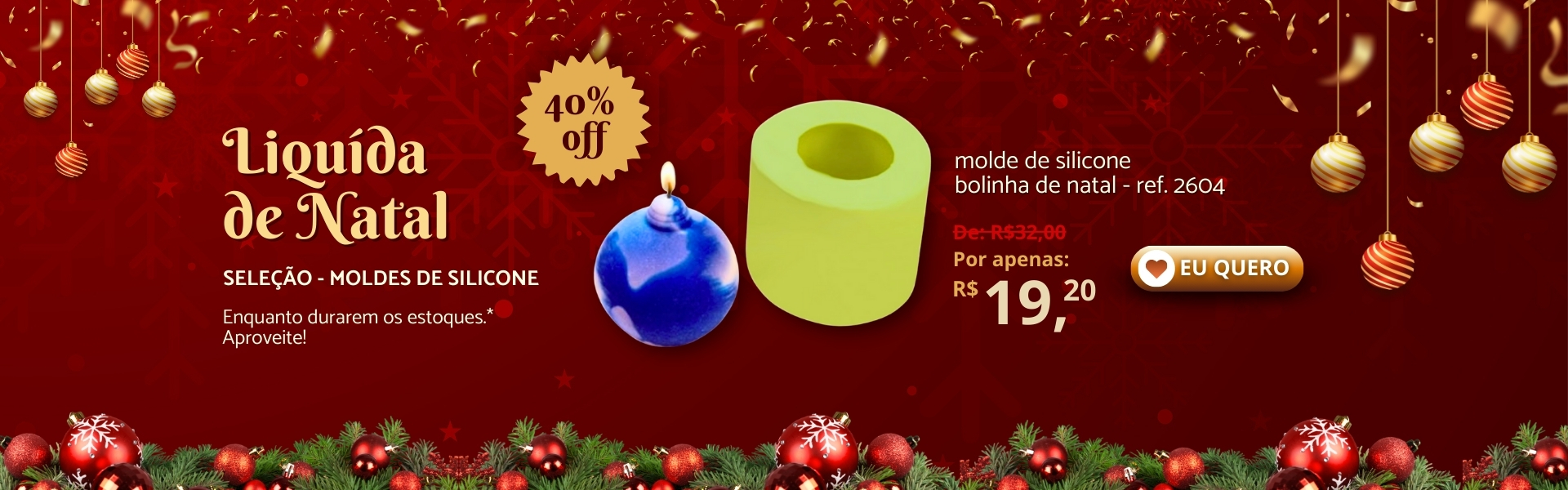 MOLDE BOLINHA DE NATAL - 2604