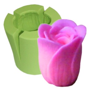 MOLDE DE SILICONE BOTAOSEMI ABERTO - REF.5318