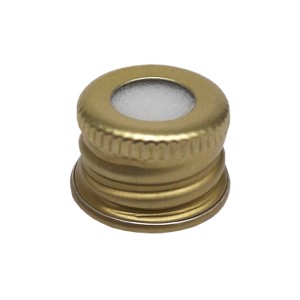 Tampa Aluminio R18 Dourada Com Furo - 1und