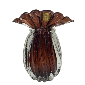 VASO CRISTAL DE MURANO WELS (M) - RUBI DOURADO