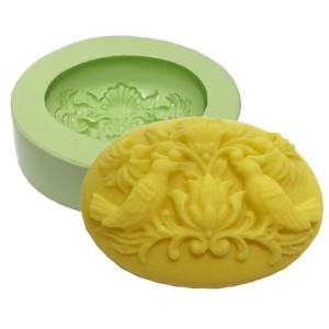 MOLDE DE SILICONE OVAL PASSAROS - 110