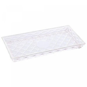BANDEJA DE CRISTAL DELI DIAMOND 28,5X14,5X2CM - REF. 5401