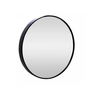 ESPELHO REDONDO PLASTICO  C/ MOLDURA E AMPLIACAO 5X  PRETO 13CM - Ref.2991
