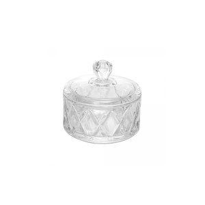 POTICHE DE CRISTAL DELI DIAMOND 10,5CMX10,5CMX9,5CM (5429)